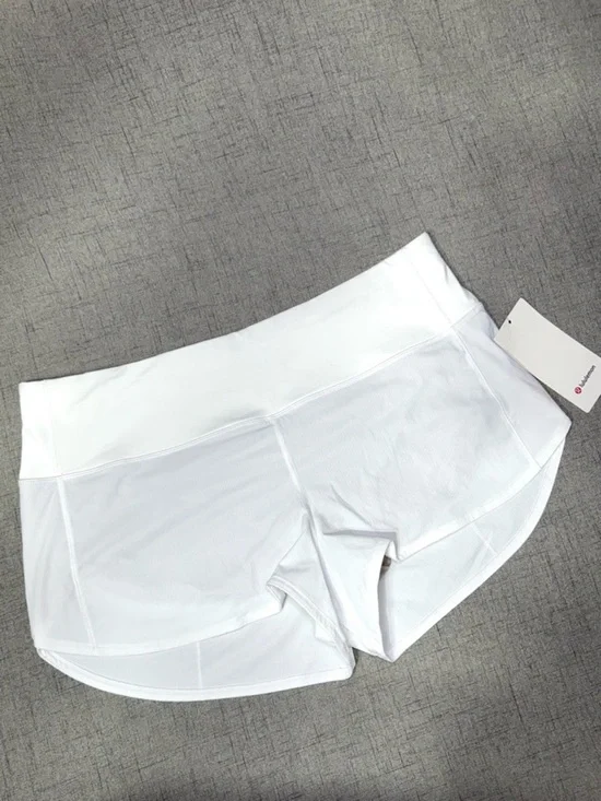 Lululemon Speed Up High Rise White Shorts Size 14 NWT - Picture 5 of 9